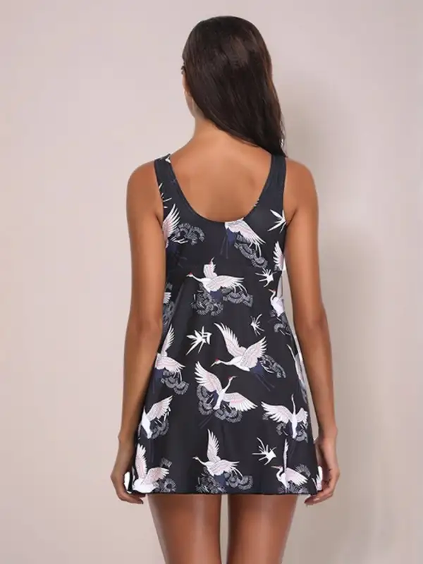 Printed One Piece Swimsuit