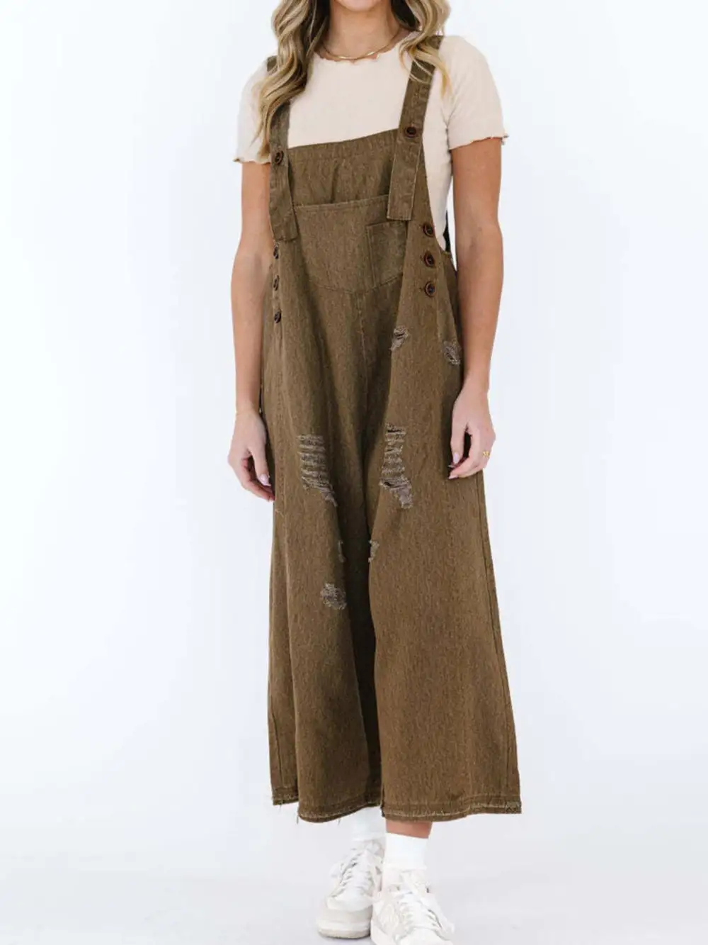 Casual Denim Wide Leg Overalls