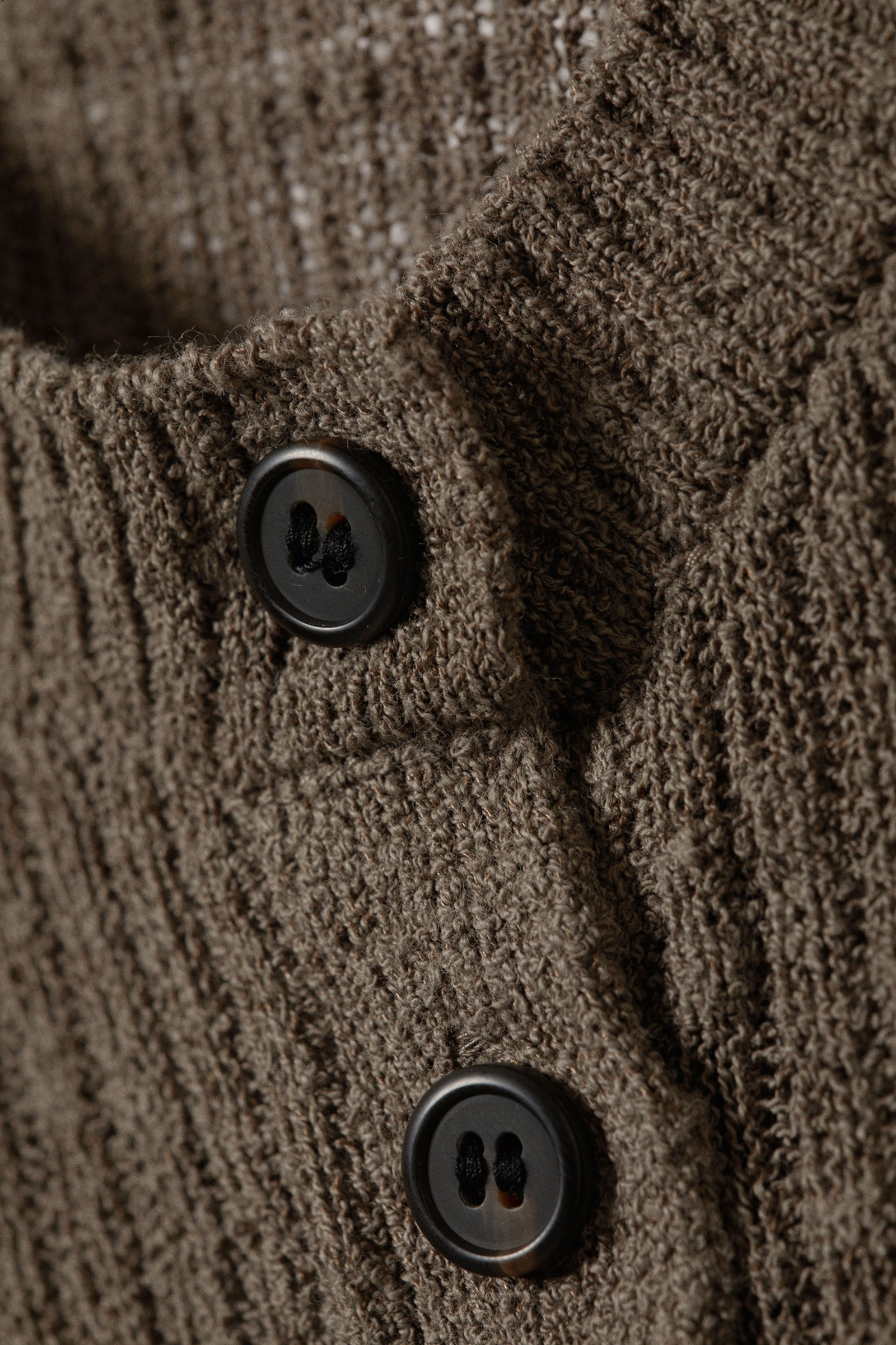 Crew Neck Long Sleeve Cardigan