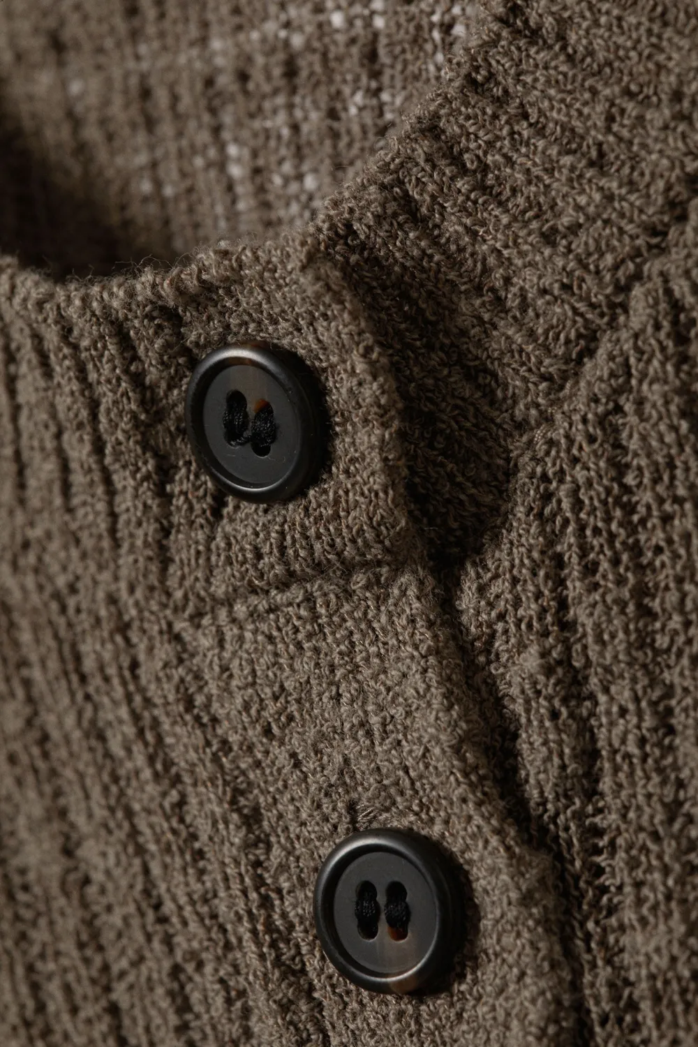 Crew Neck Long Sleeve Cardigan
