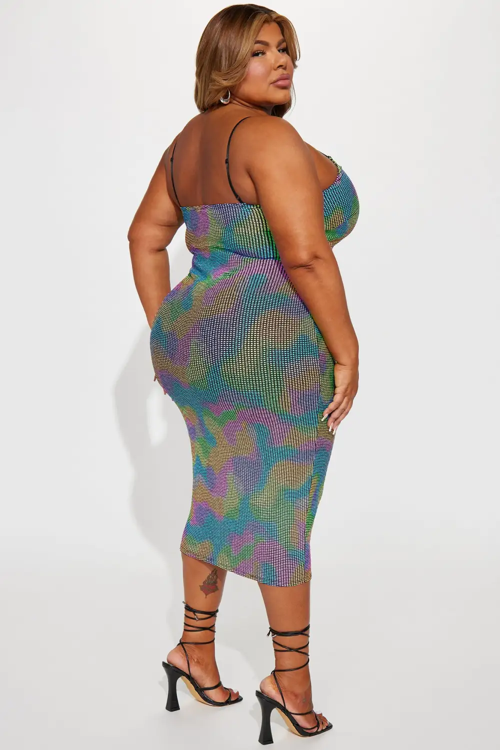 Stay Trippy Midi Dress - Multi Color
