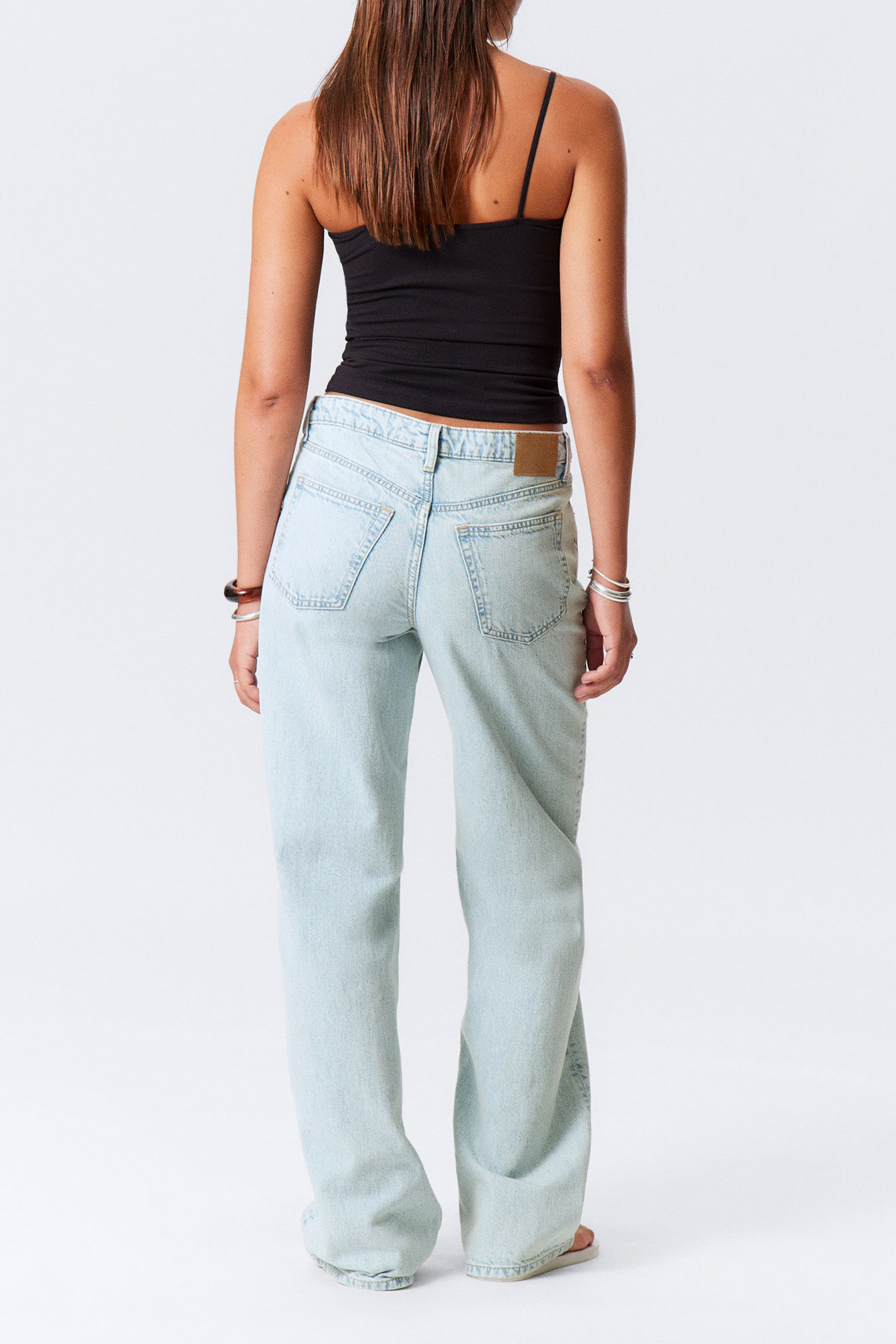 Pocketed Button Wide Leg Jeans