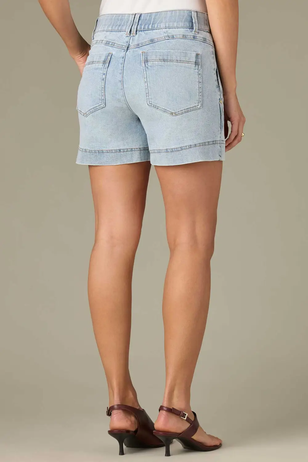 Light Vintage High Rise V-yoke Front Shorts