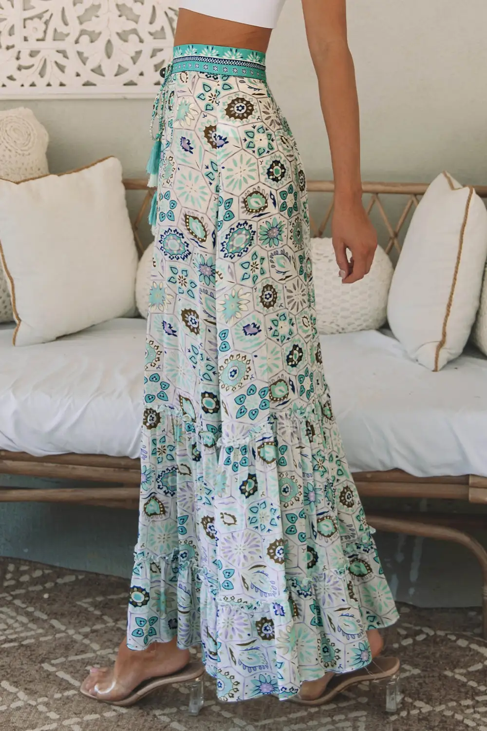 Softline Maxi Floral Print Skirt