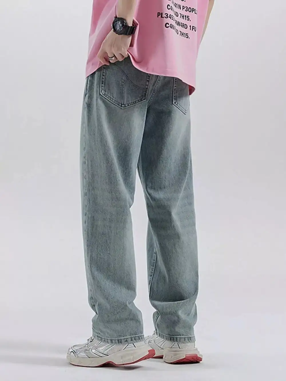 Clean Look Distressed Wide Leg Jeans