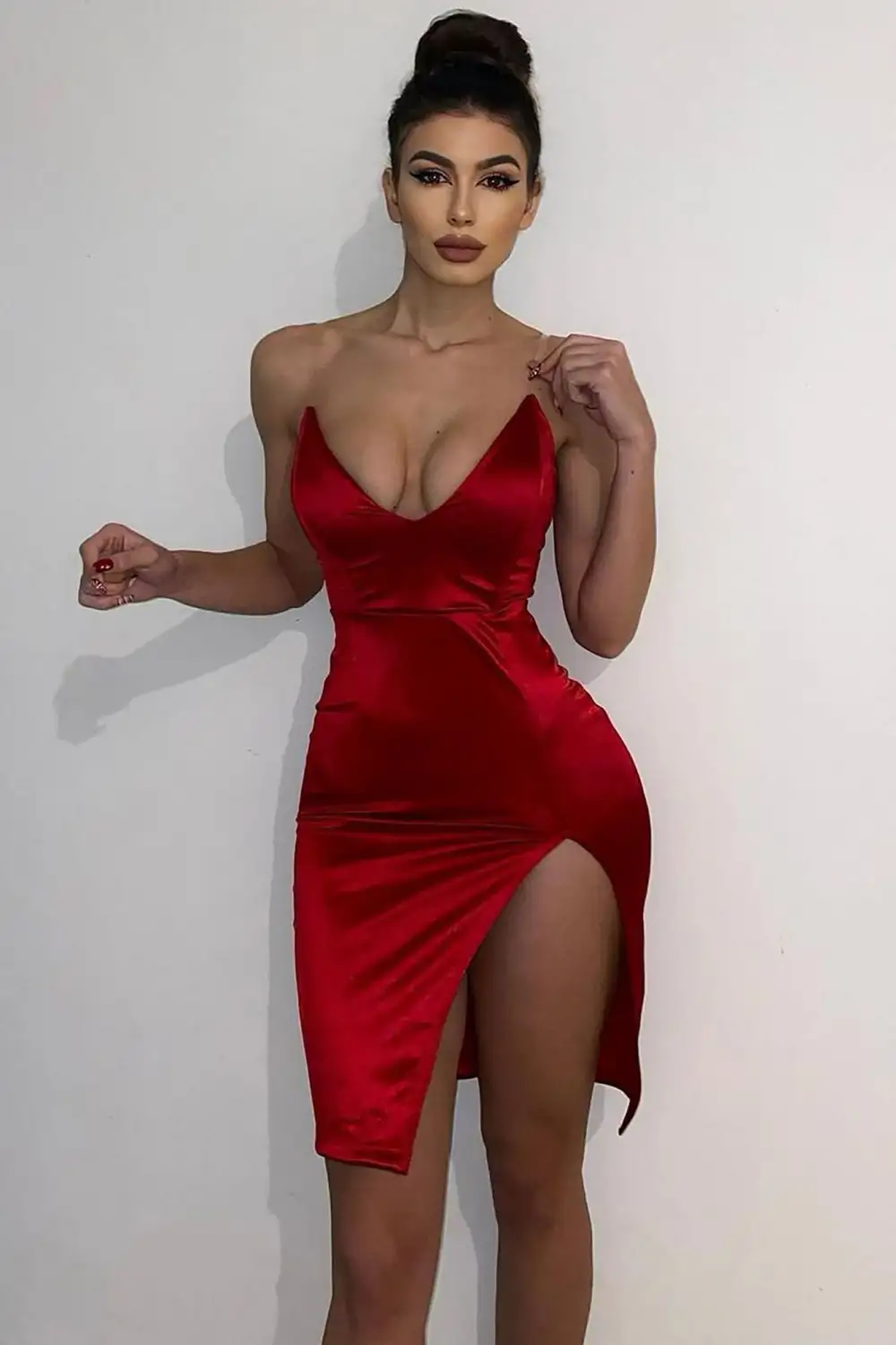 Don't Doubt Me Midi Dress - Red