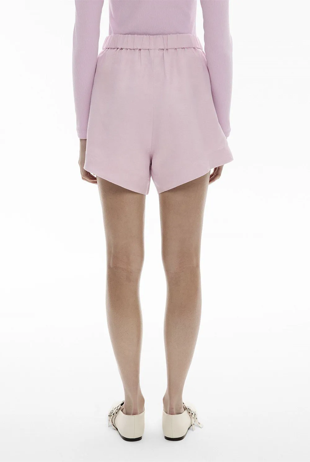 White Loose Wide-Leg Shorts