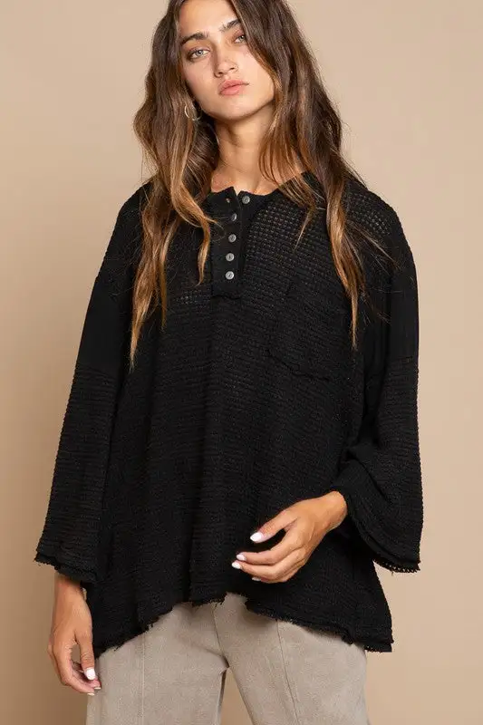 Kelley Brynn Oversized Bell Sleeve Fit Sweater Top | URBAN ECHO SHOP