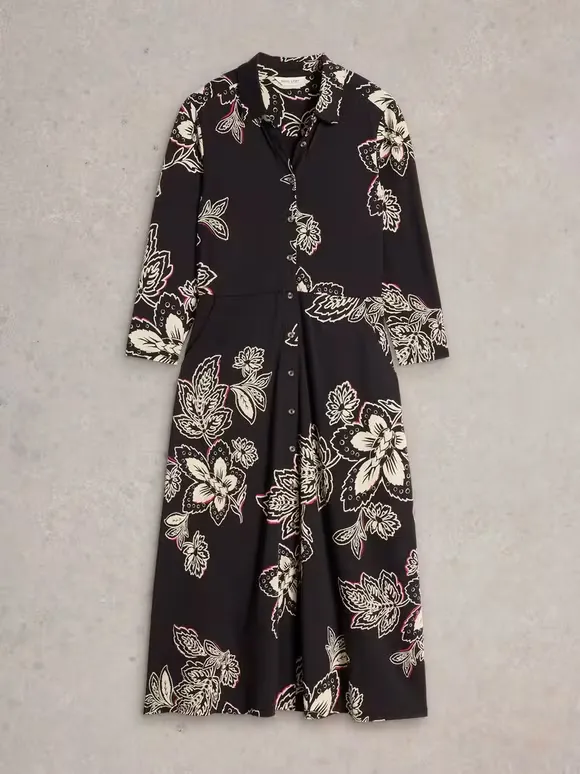 Maxi Jersey Shirt Dress