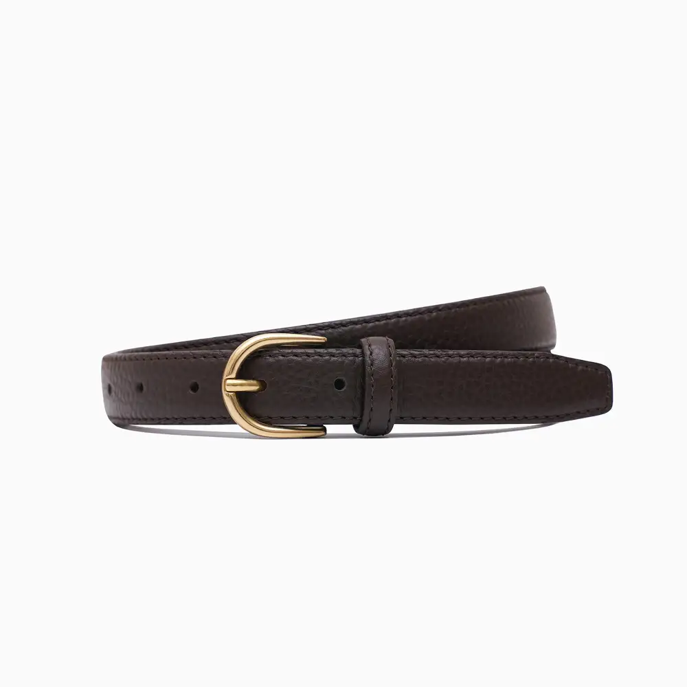 Modern Pebbled Leather Waist Belt