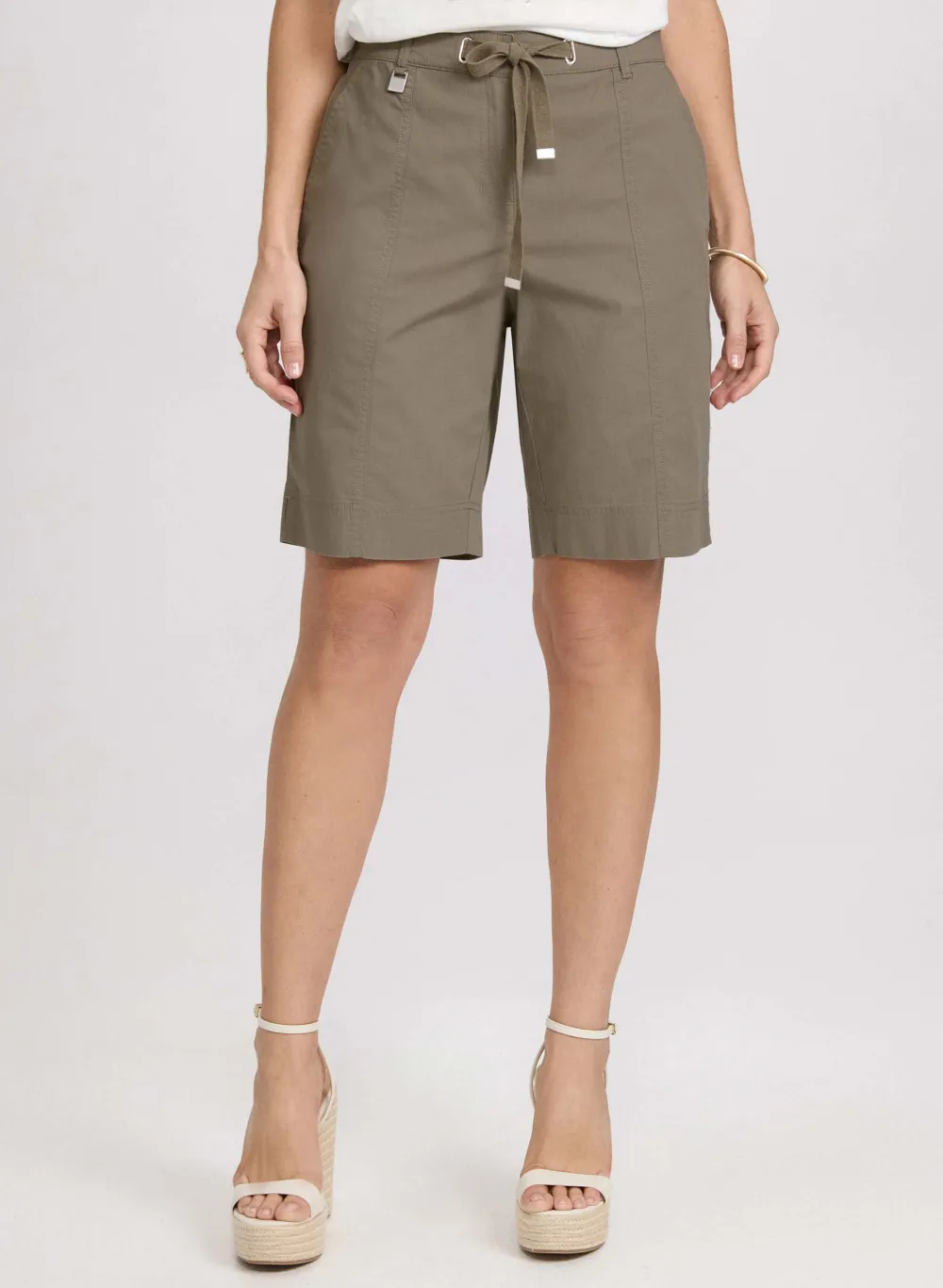 Tropical Green  Drawstring Shorts