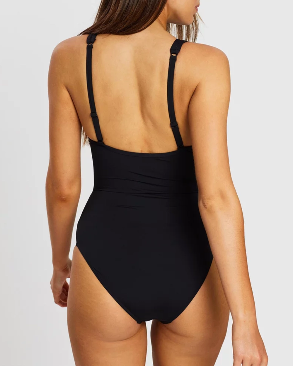 Spliced Black One-Piece