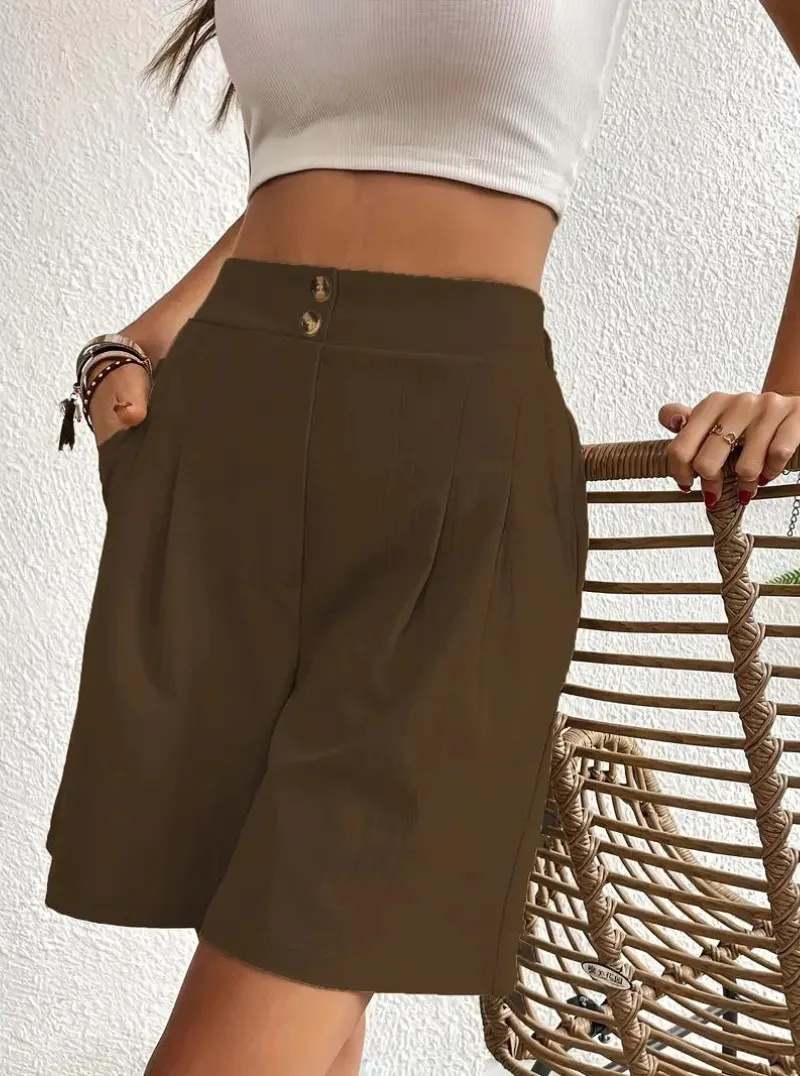 High Waisted Pleated Shorts