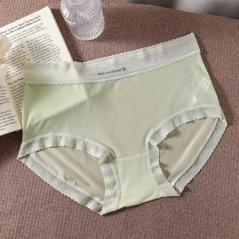Plus Size High Waist Seamless Breathable Brief Panty