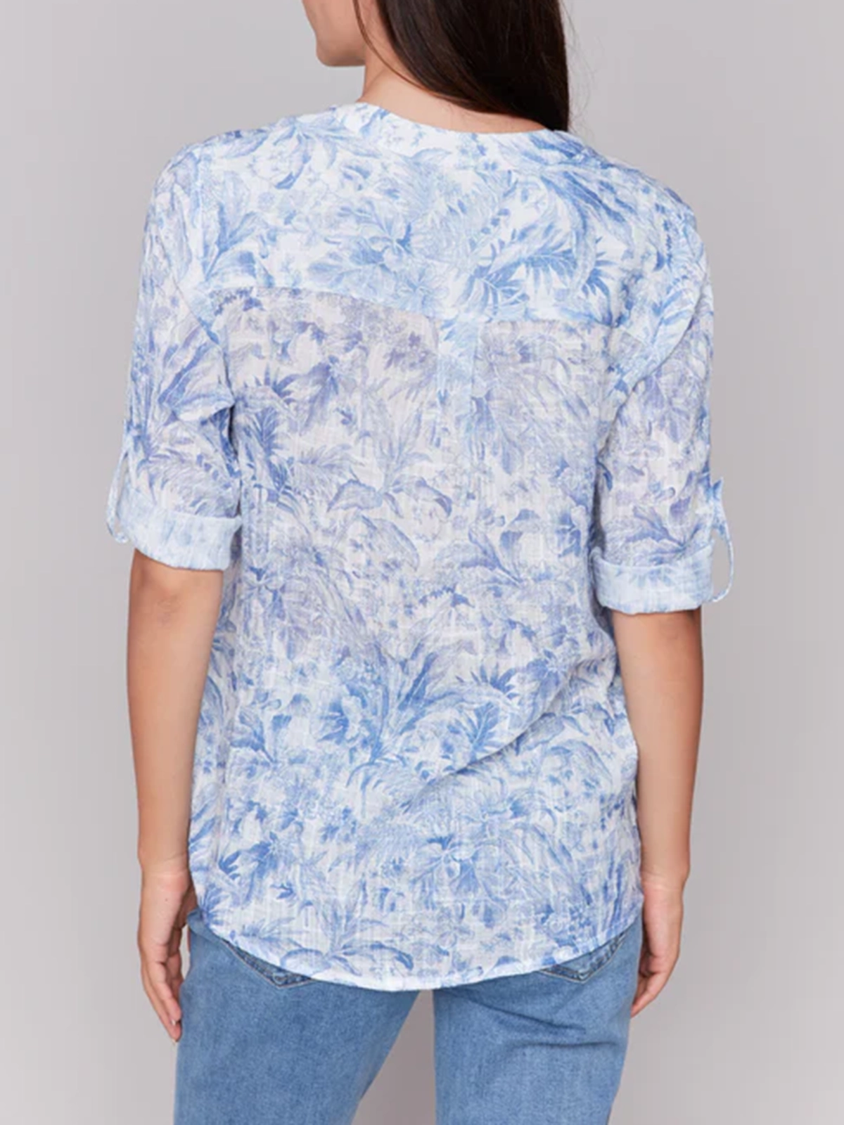 Artistic Cotton V-Neck Short Sleeves