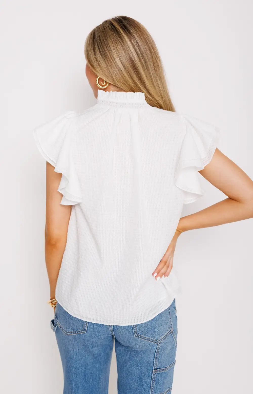 THML: New City Blouse, WHITE