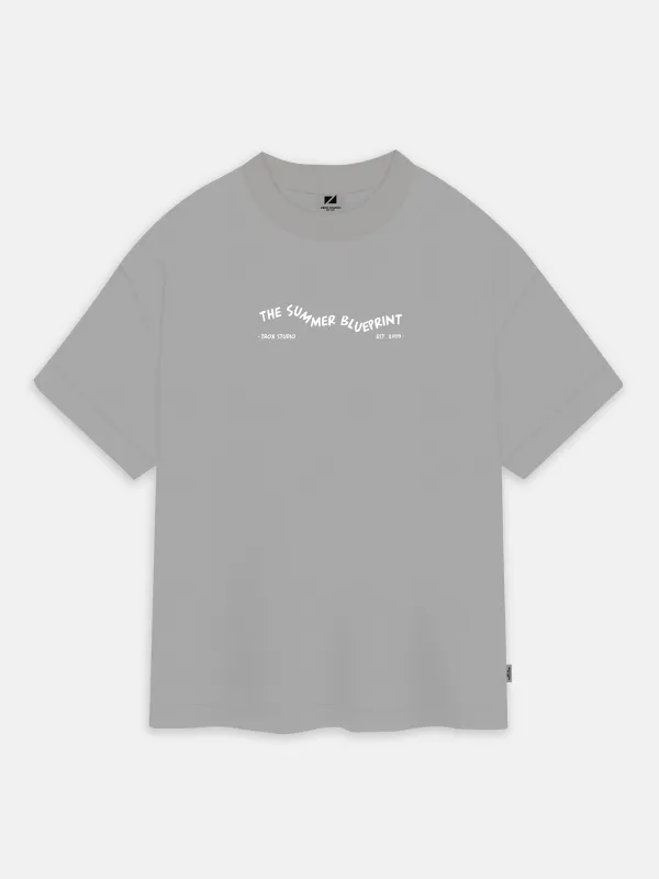 Oversized Blueprint Graphic Tee