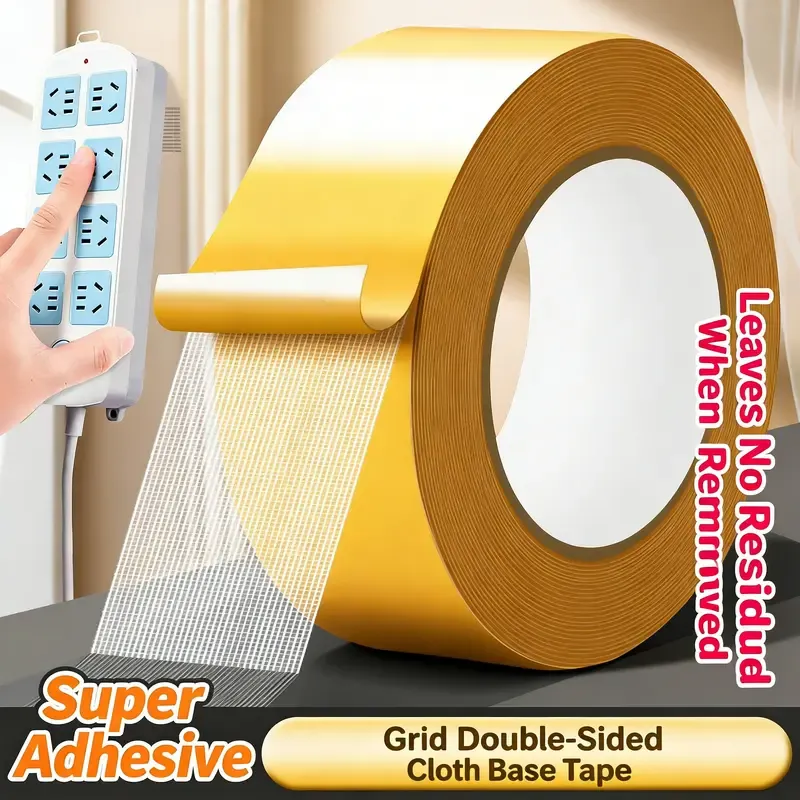Universal Double-Sided Adhesive Tape, High Viscosity, Residue-Free, Carpet & Rug Gripper