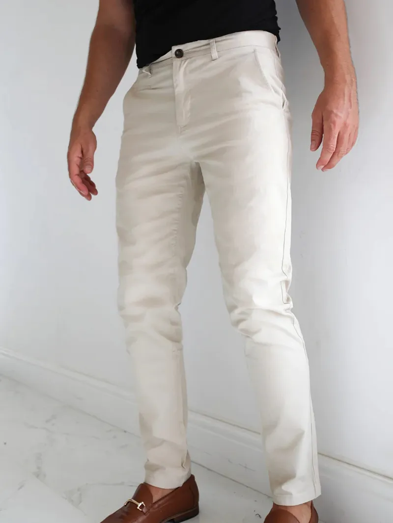 Men's Apricot Stretch Twill Pants