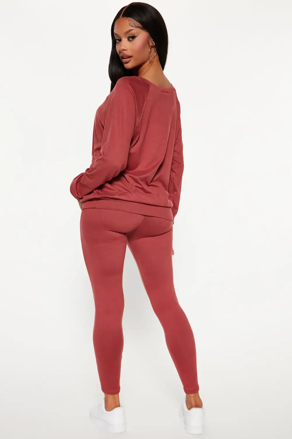 Kick Back Legging Set - Marsala