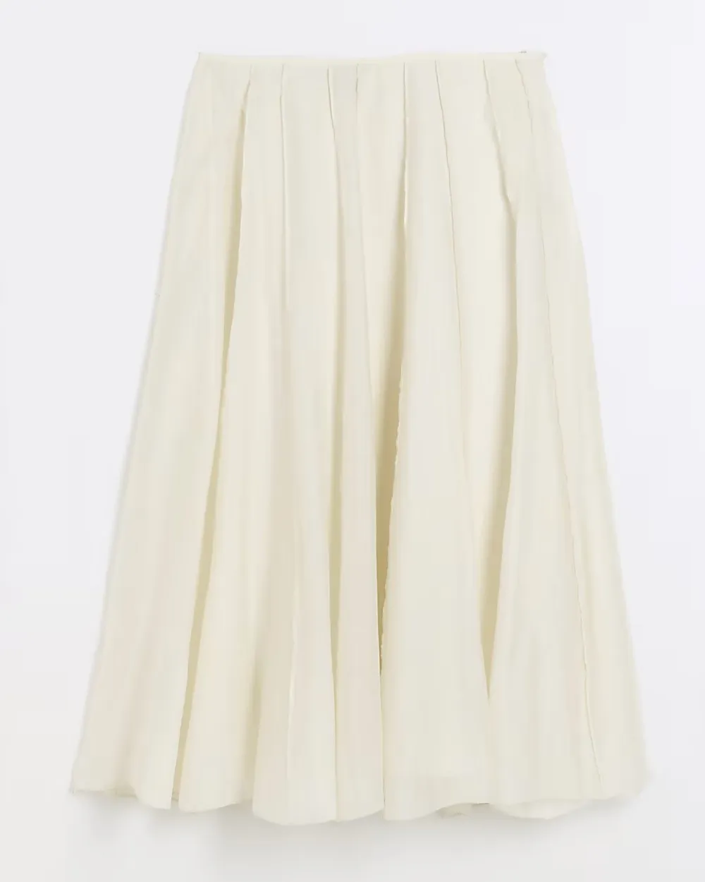 Elegant Cream Soft Ladies Skirts