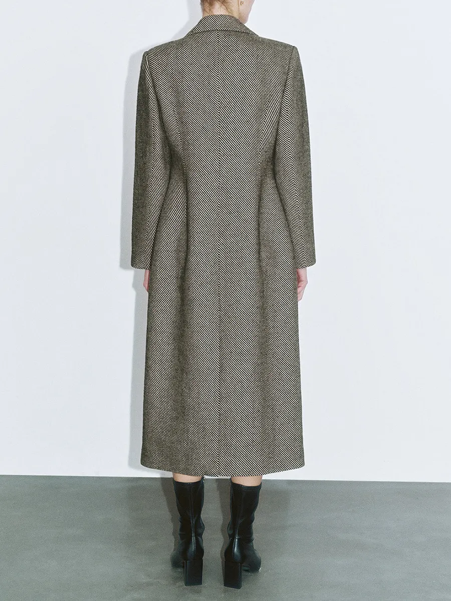 Lady's Grey Loose And Elegant Long-Trench Coat