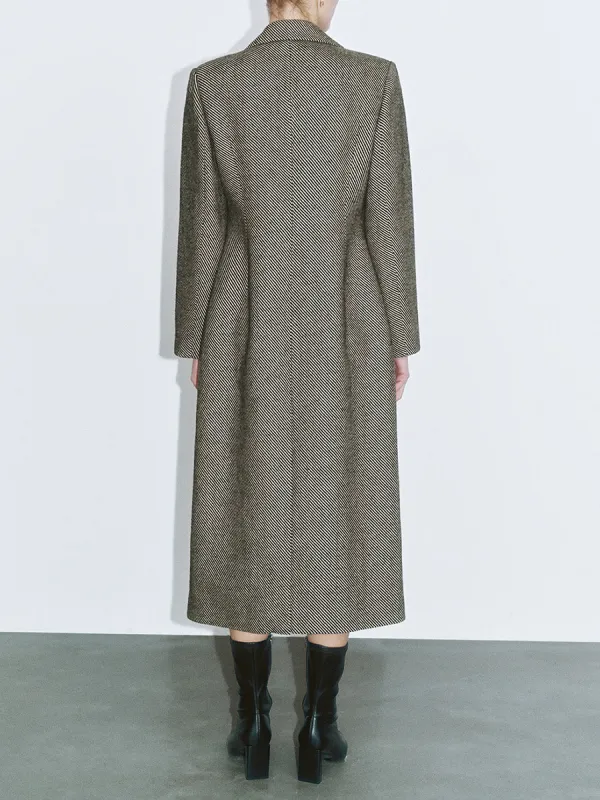 Lady's Grey Loose And Elegant Long-Trench Coat