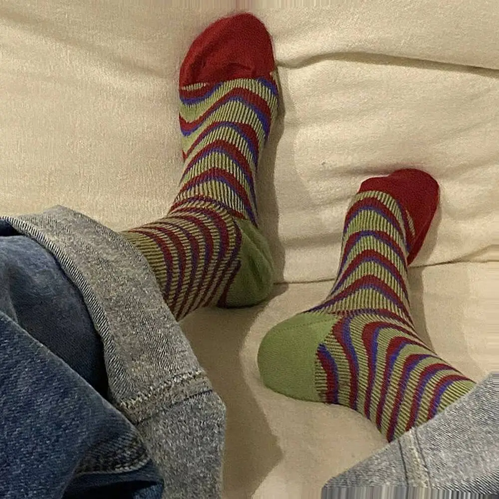 Bold Stripe Crew Socks