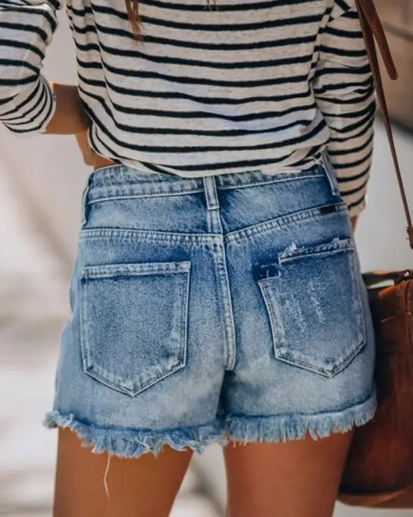 Women' Casual Stretch Jeans Shorts
