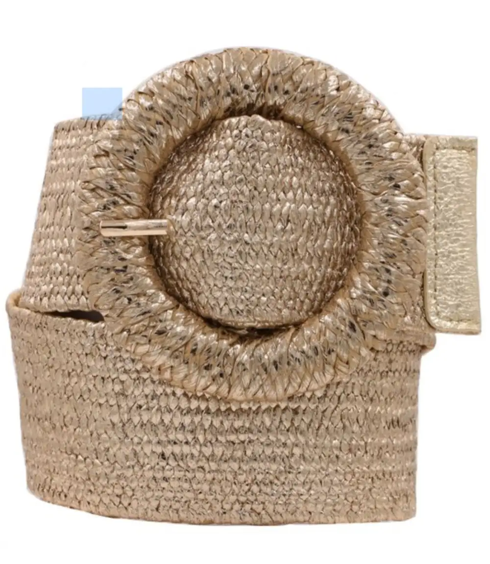 Metallic Wrapped Circle Belt