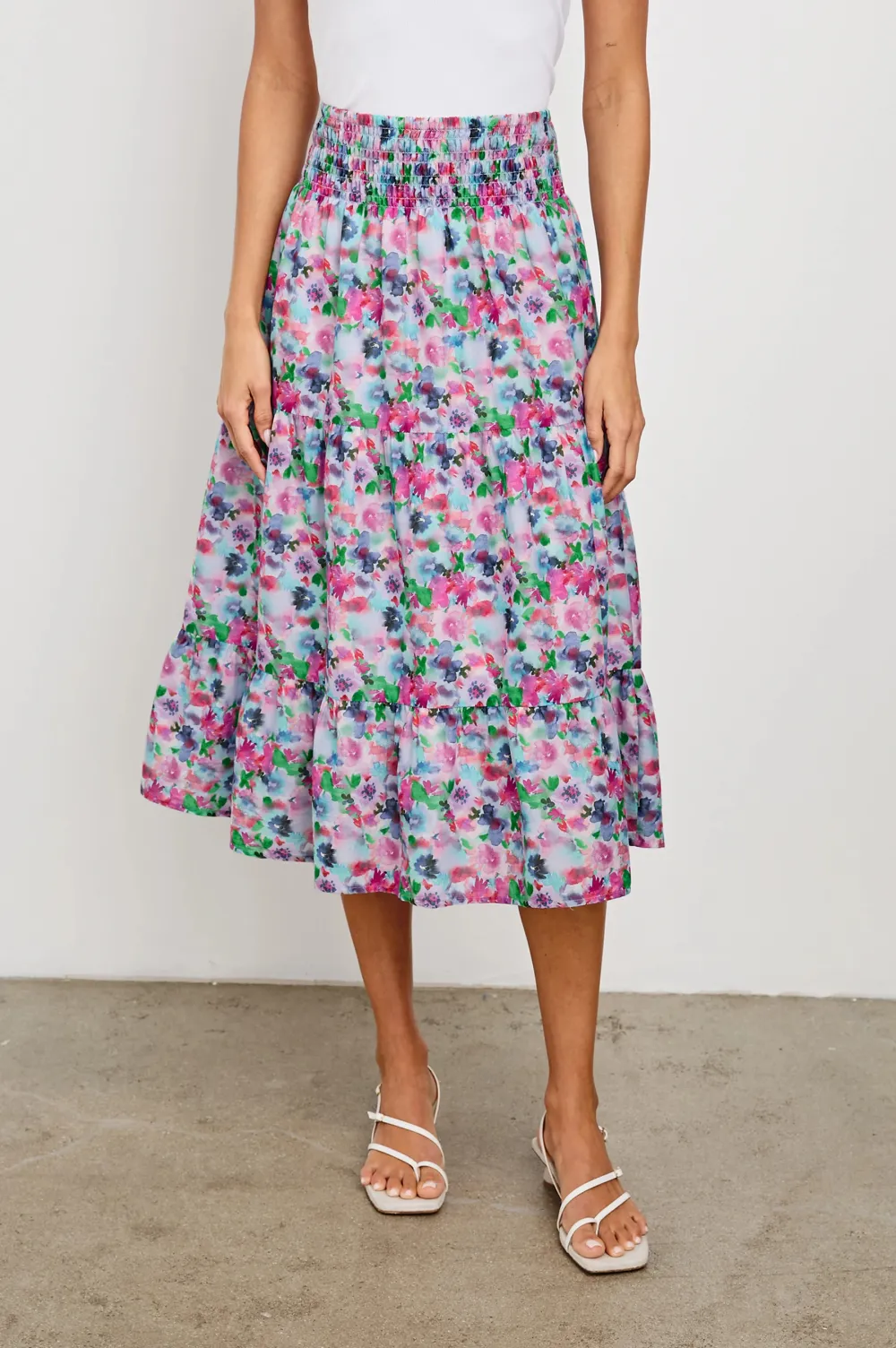 Lace Pleated Double-Layered Women's Midi Skirt