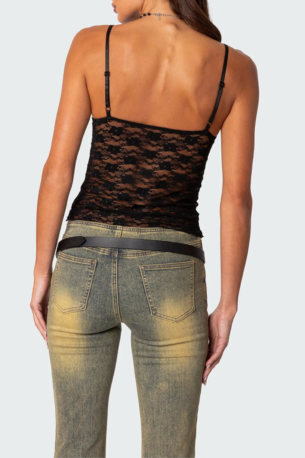 Sexy See-Through Lace Tank Top