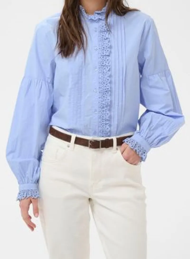 Cotton Frill Front Shirt