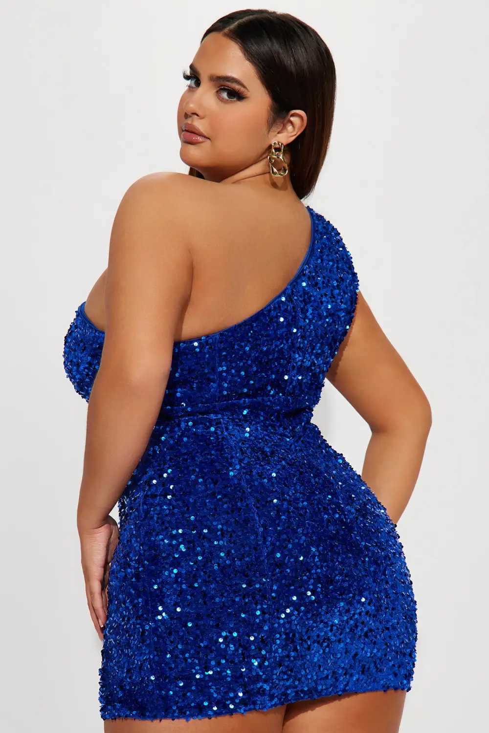 Zakira Sequin Mini Dress - Blue
