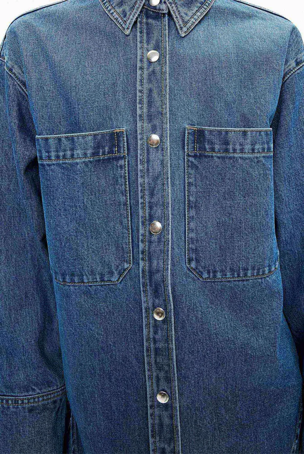 Light-Colored Denim Casual Shirt