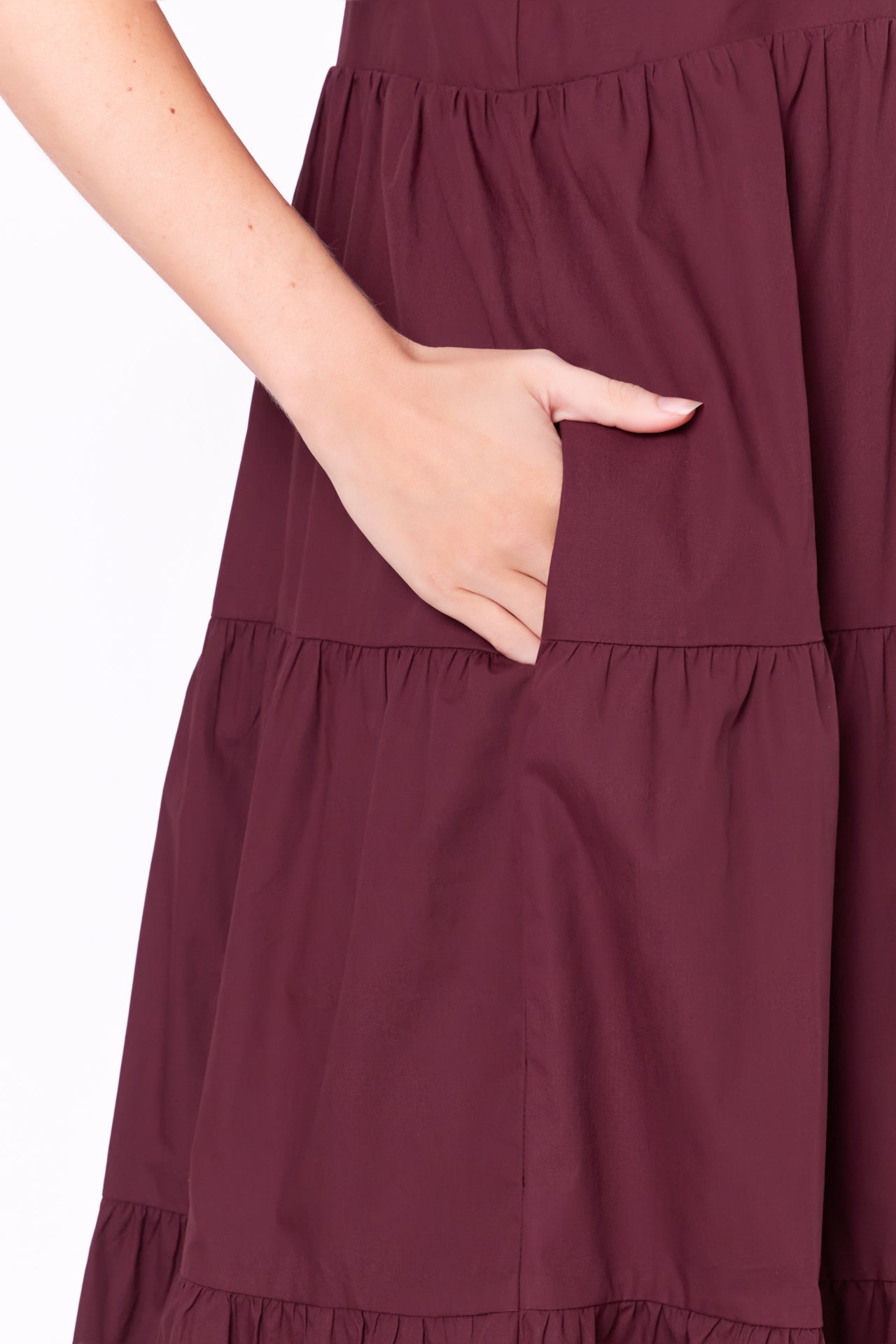 Short Puff Sleeve Midi Dress