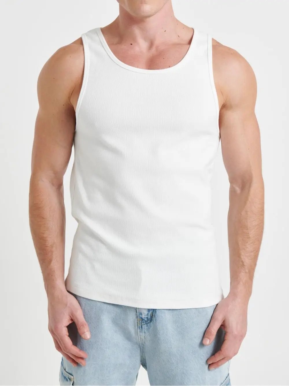 Simple And Soft Versatile ivory Tank Tops