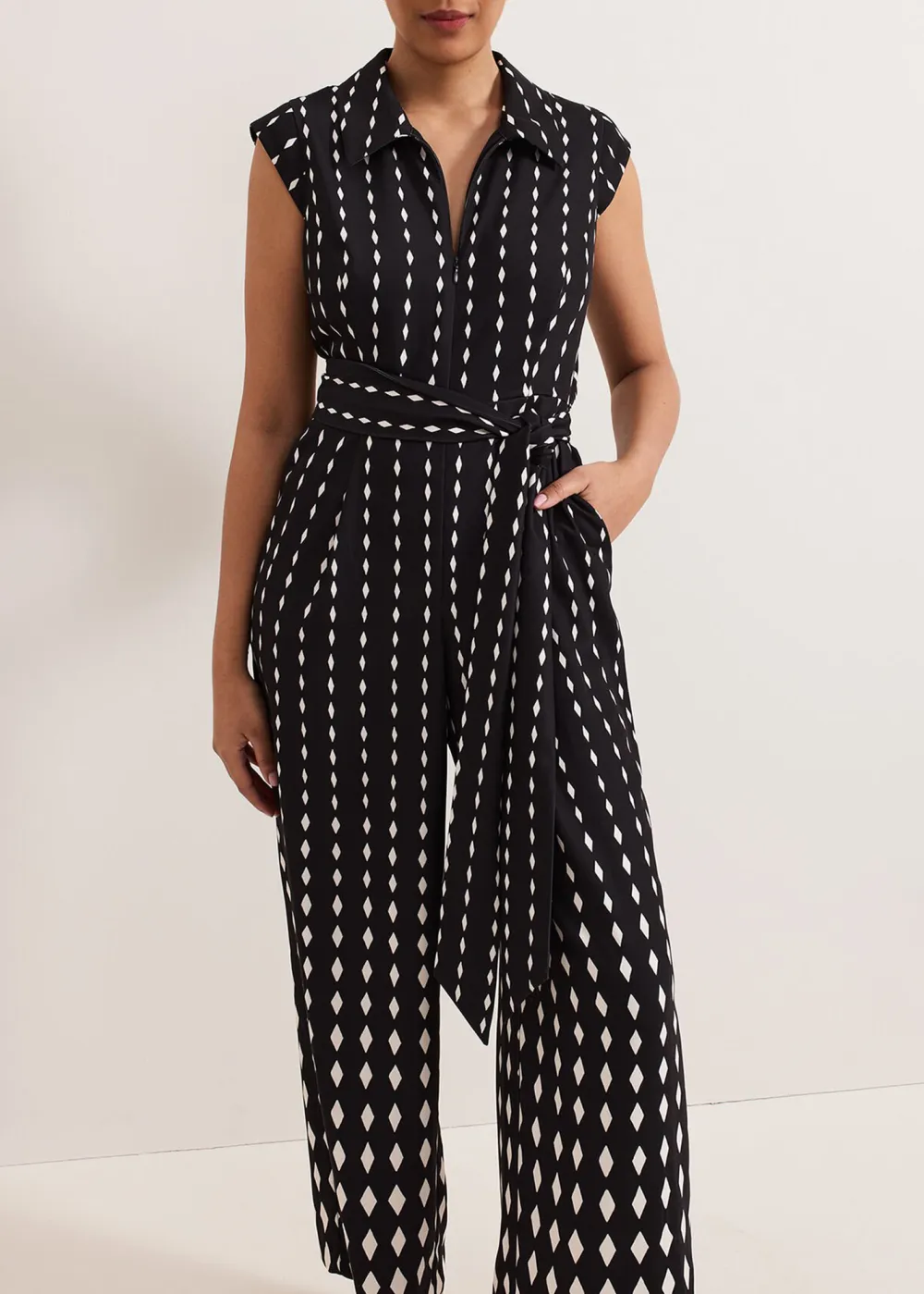 Everyday All-Match Geometric Print Women's Jumpsuit