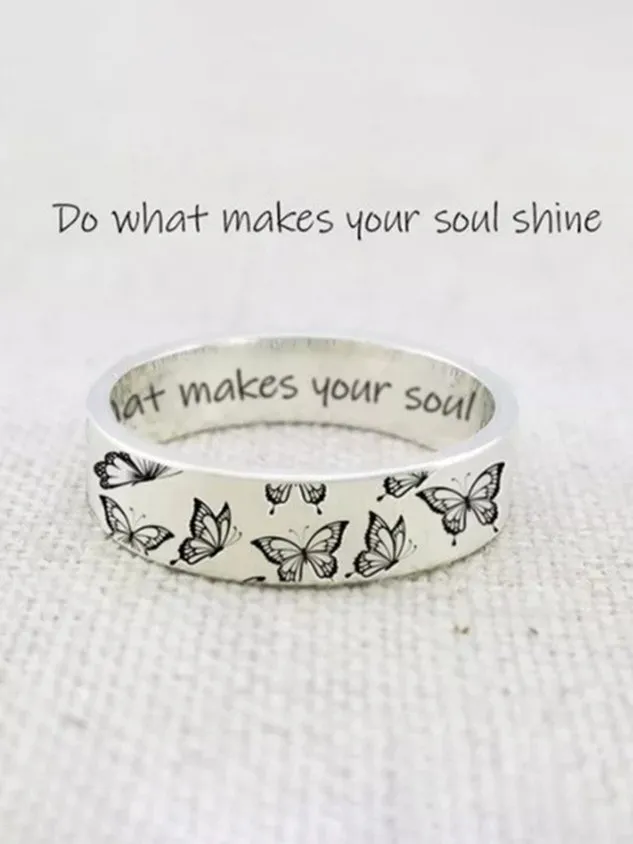 Do What Makes Your Soul Shine Engraved Ring