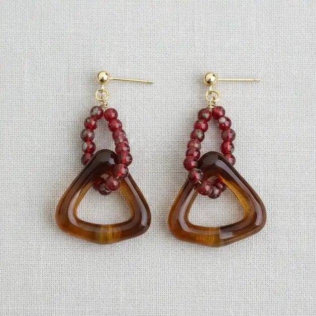 Beaded Tassel Drop Earrings