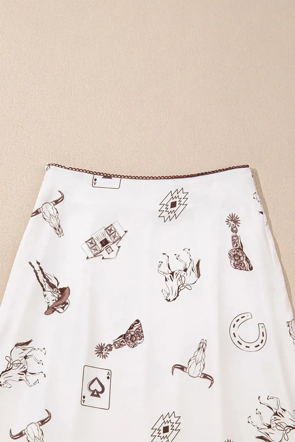 Satin Western Skirt