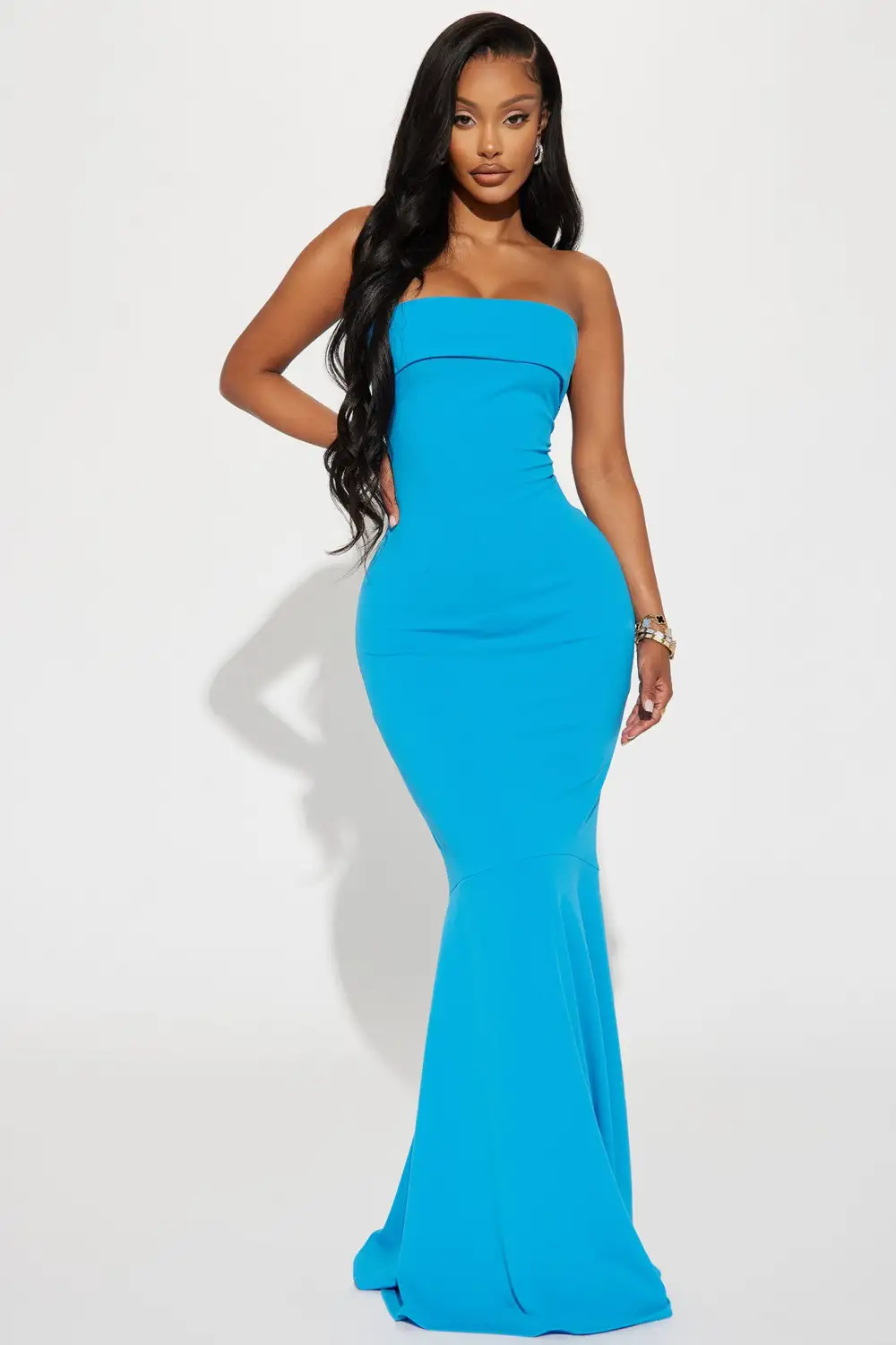 Kelly Mermaid Maxi Dress - Blue