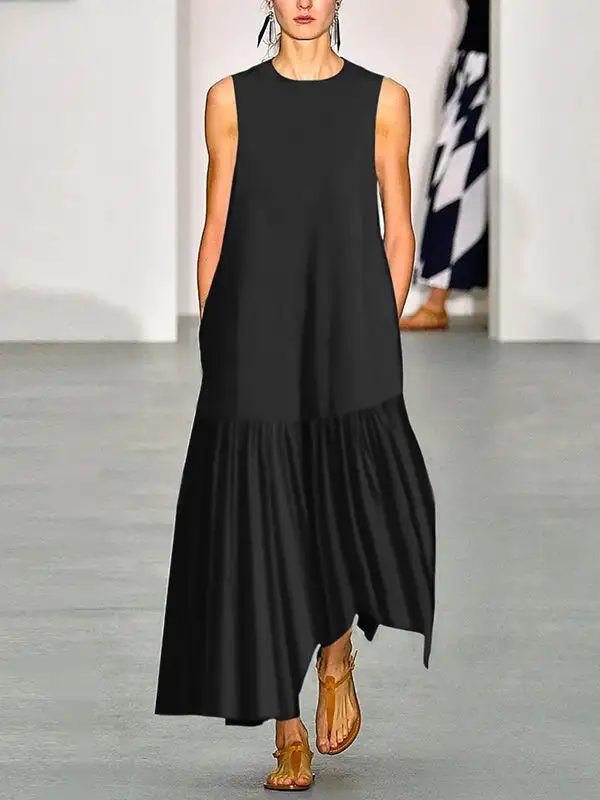 Joint Neck Maxi Dress