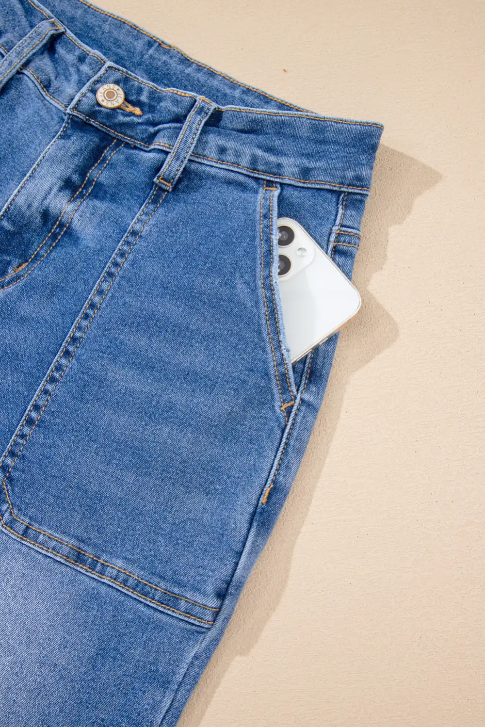 Wide Leg Cropped High Rise Jeans