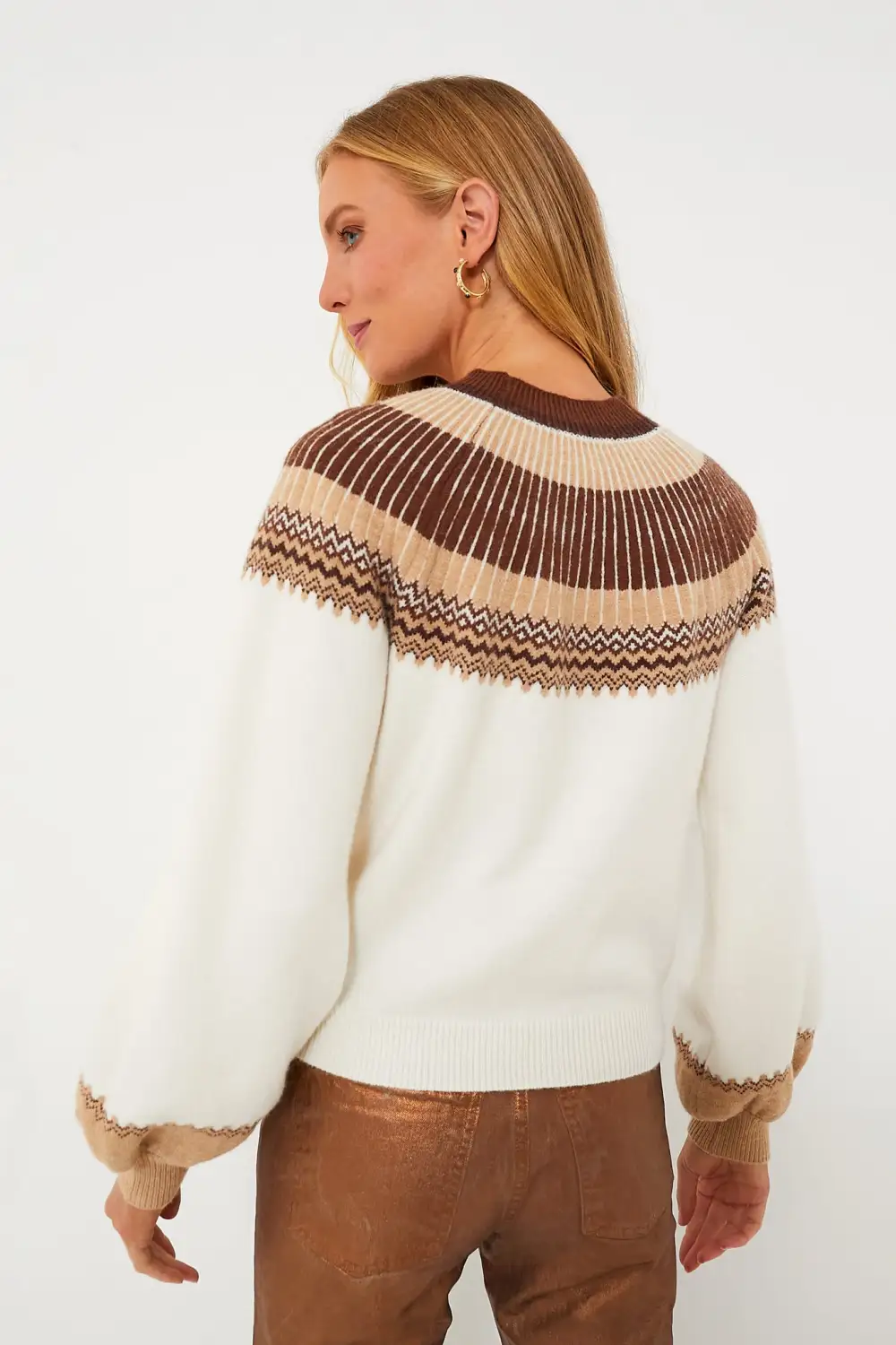 Neutral Color Block Sweater