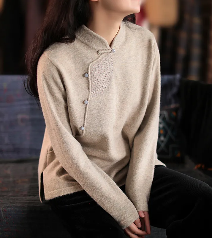 Vintage Slouchy Embroidered Sweater