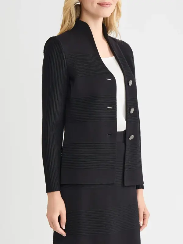 Modified Mandarin Neck Slim Fit Jacket