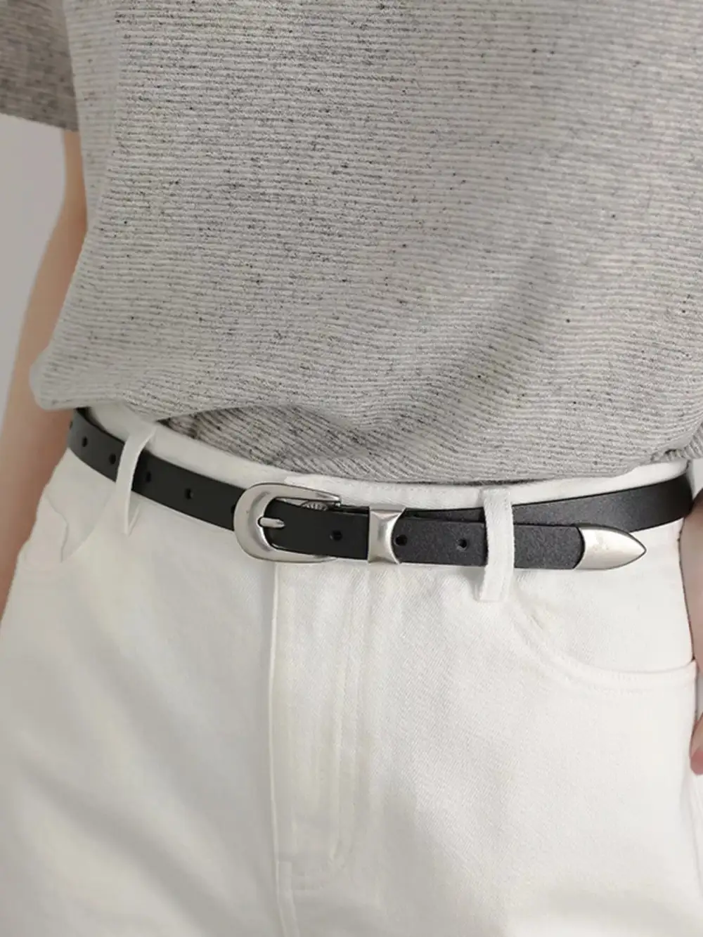 Urban Leather Belt with Buckle
