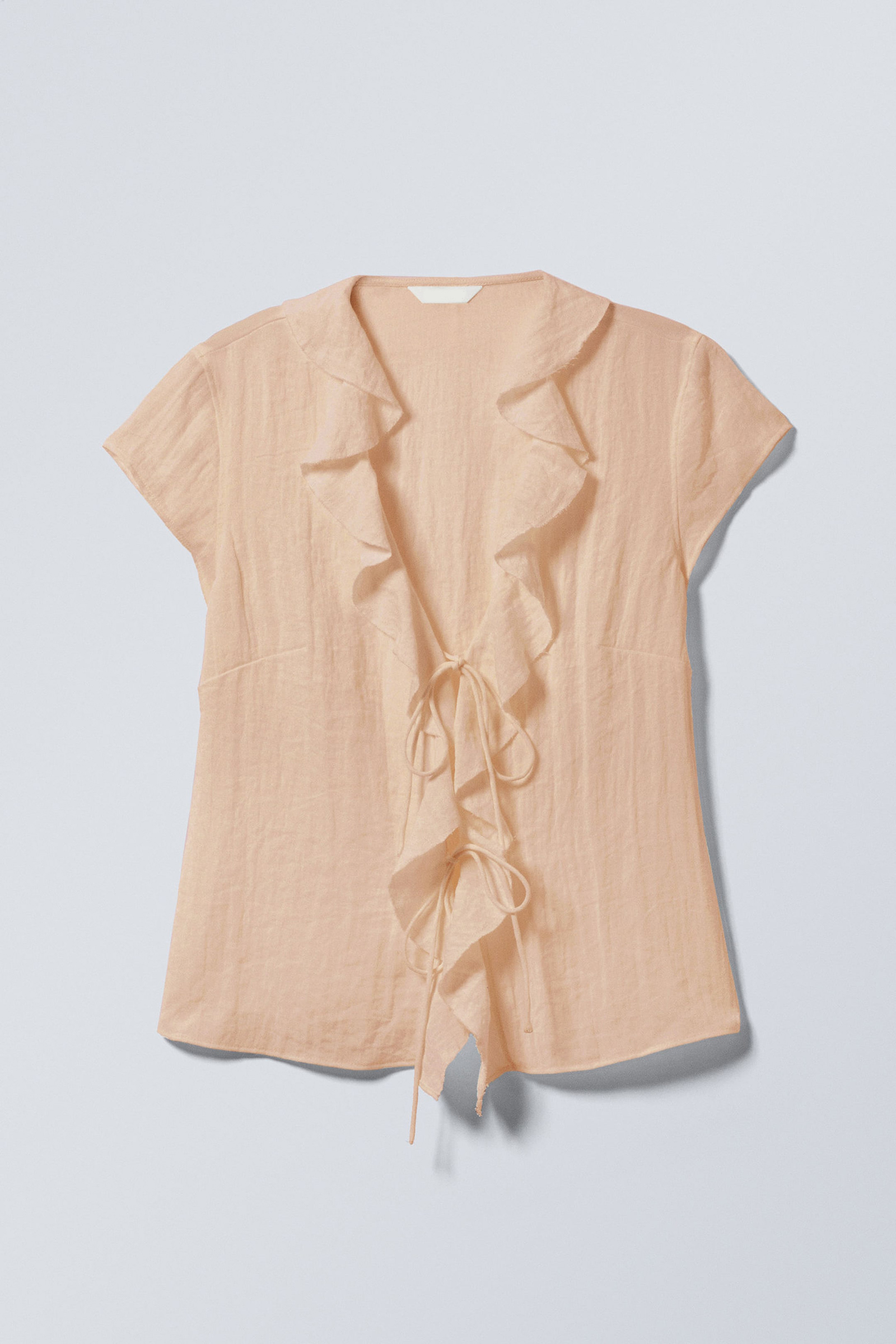 Ruffle Cap Sleeve Blouse