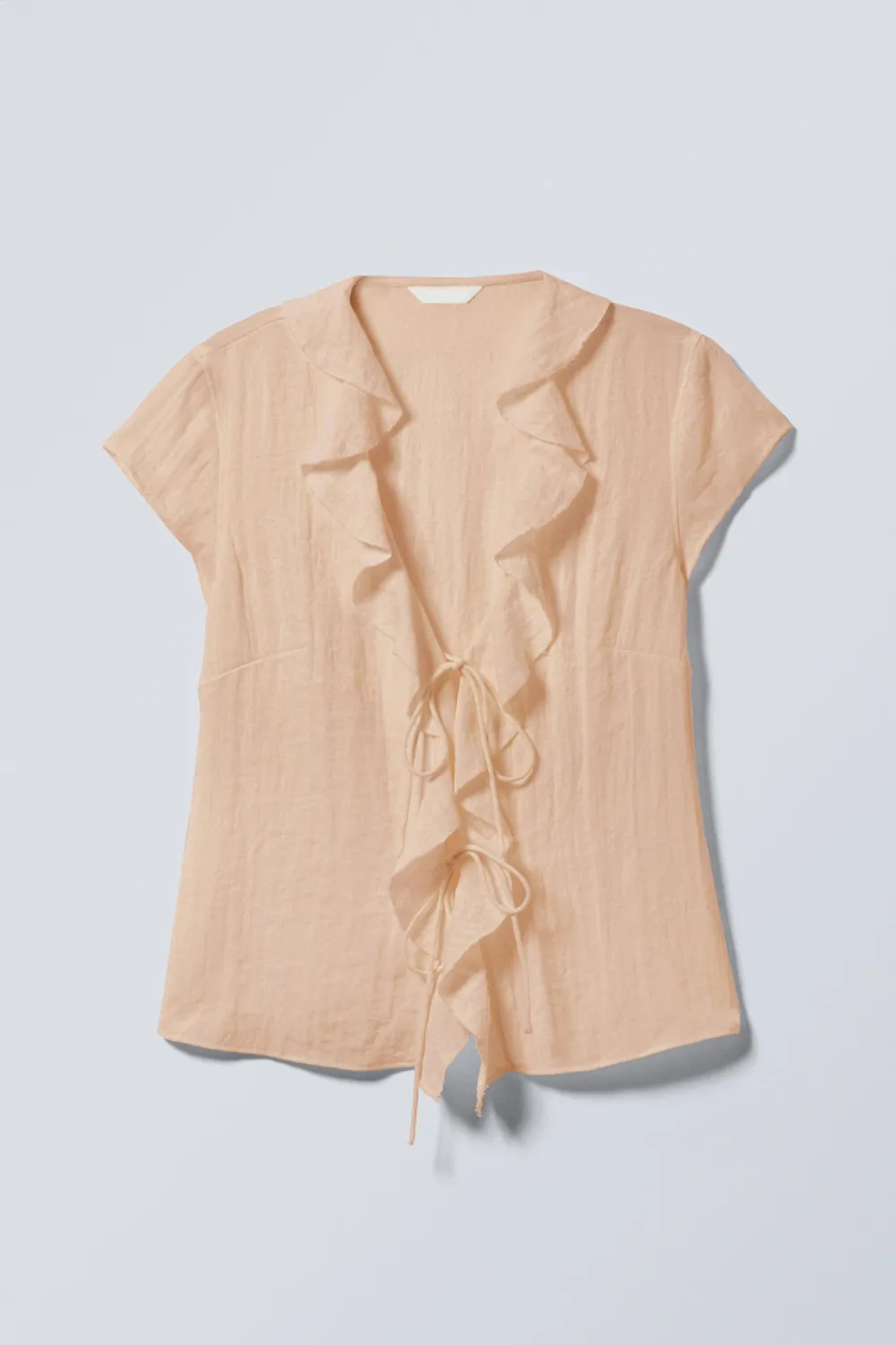 Ruffle Cap Sleeve Blouse